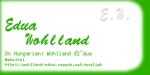 edua wohlland business card